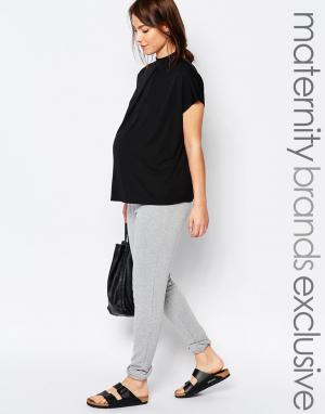 Домашние спортивные брюки для беременных Bluebelle Maternity. Цвет: серый
