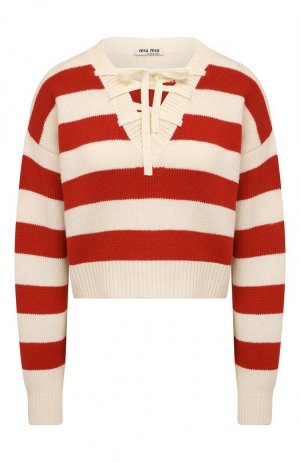 Кашемировый свитер Miu. Цвет: красный