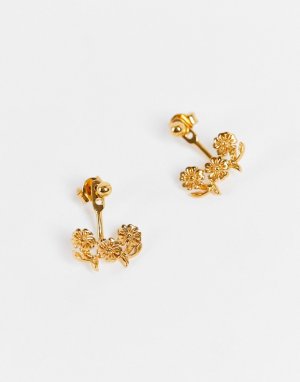 Золотистые миниатюрные серьги с петлями -Золотистый Olivia Burton