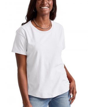 Женская свободная футболка Originals Triblend с короткими рукавами , белый Hanes
