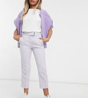 Сиреневые укороченные брюки прямого классического кроя от комплекта -Фиолетовый цвет River Island Petite
