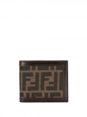 Бумажник с узором Zucca Fendi Pre-Owned. Цвет: коричневый