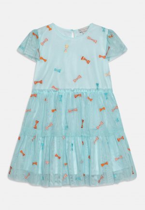 Коктейльное/праздничное платье DRESS GIRL BOWS Stella McCartney Kids, цвет light blue Kids
