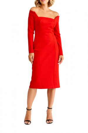 Платье MUA. Цвет: красный