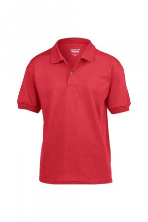 Рубашка поло из джерси DryBlend, красный Gildan