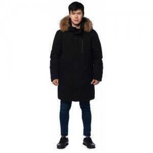 Зимняя куртка мужская CLASNA 147 размер 46, черный. Цвет: черный