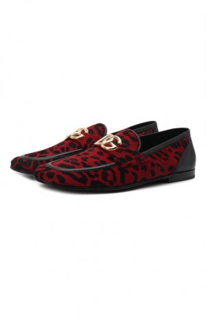 Кожаные лоферы Ariosto Dolce & Gabbana. Цвет: красный