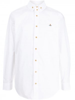 Рубашка с вышитым логотипом Vivienne Westwood. Цвет: белый