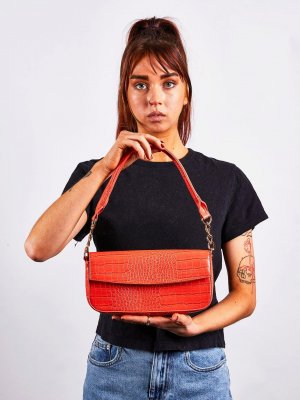 Мини-сумка-подушка из искусственной кожи Croc , оранжевый SVNX