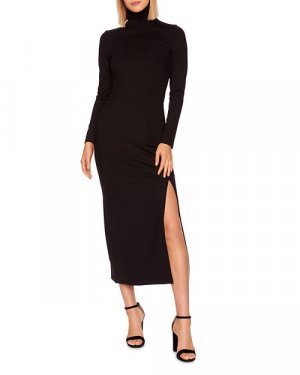 Приталенное платье с высоким воротником Susana Monaco, цвет Black monaco