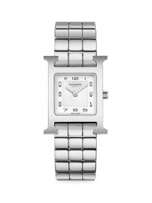 Часы Heure H 25MM с браслетом из нержавеющей стали HERMÈS, серебряный Hermès