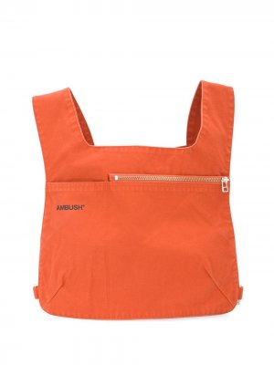 Нагрудная сумка с логотипом AMBUSH. Цвет: оранжевый