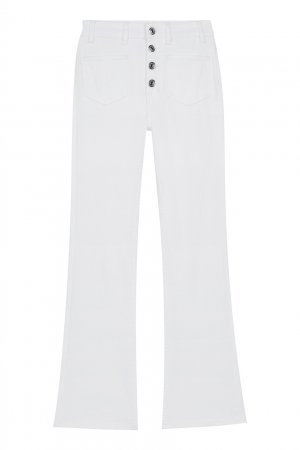 Белые расклешенные джинсы Maje. Цвет: белый