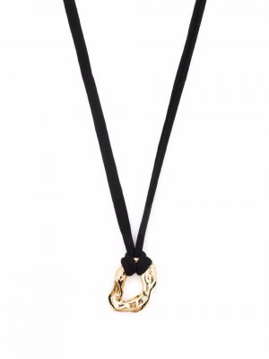 Textured ring pendant necklace Rejina Pyo. Цвет: черный