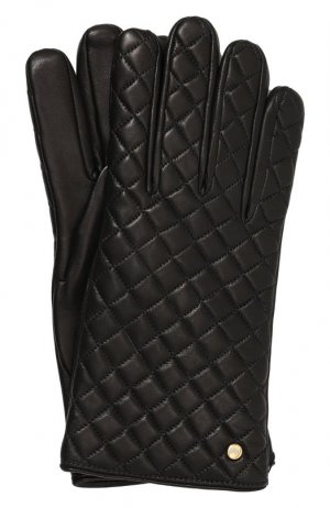Кожаные перчатки Emporio Armani. Цвет: чёрный
