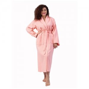 Халат женский банный Регина ,халат домашний для бани ,вафельный ,большой размер Вакас-текстиль. Цвет: розовый