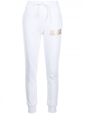 Спортивные брюки с логотипом Versace Jeans Couture. Цвет: белый