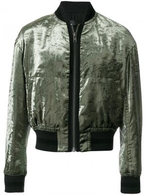Бархатная куртка-бомбер Haider Ackermann. Цвет: зеленый