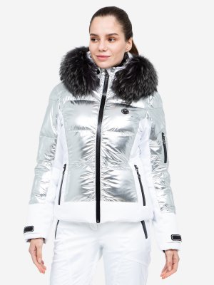 Куртка утепленная женская Cooris Metallic m.Kap+P, Серый, размер 48 Sportalm. Цвет: серый