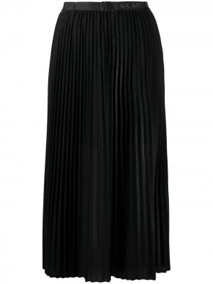 Плиссированная юбка миди Armani Exchange. Цвет: черный