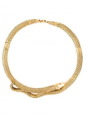 Ожерелье в форме змеи Tao Aurelie Bidermann. Цвет: золотистый