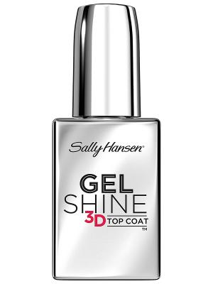 Верхнее покрытие с гелевым блеском 3d gel shine top coat SALLY HANSEN. Цвет: прозрачный