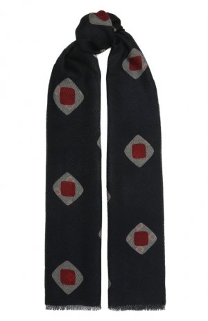 Шерстяной шарф Giorgio Armani. Цвет: синий