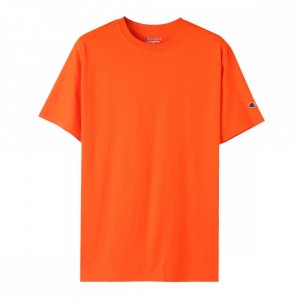 Однотонная футболка CHAMPION с короткими рукавами оранжевая T425 ORANGE