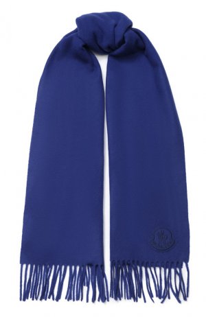 Шерстяной шарф Moncler. Цвет: синий