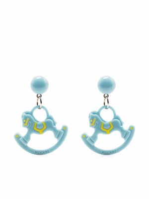 Rocking Horse pendant earrings Moschino. Цвет: синий