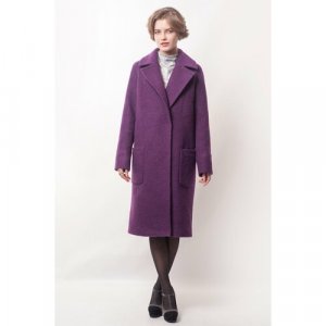 Пальто , размер 44-46, лиловый, фиолетовый MARGO. Цвет: фиолетовый/лиловый/бордовый/фуксия