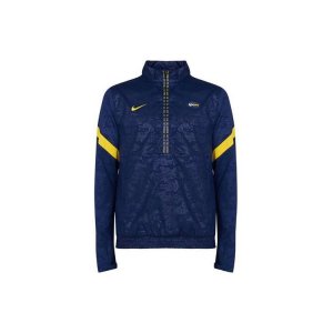 Contrast Logo Print Stand Collar Half-Zip Pullover Jacket Men Jackets Blue CK8487-429 Nike