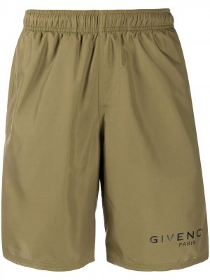 Плавки-шорты с логотипом Givenchy. Цвет: зеленый