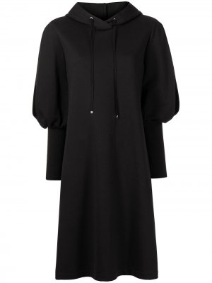 Платье-джемпер с длинными рукавами и капюшоном Shanshan Ruan. Цвет: черный