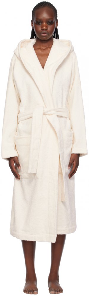 Белый халат с капюшоном , цвет Ivory Tekla