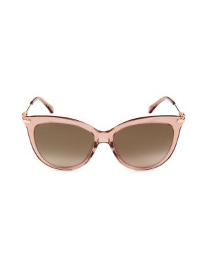 Солнцезащитные очки «кошачий глаз» Tinsley 56MM , цвет Pink Havana Jimmy Choo