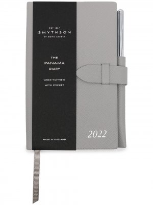 Записная книжка 2022 Panama Smythson. Цвет: серый