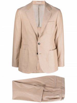 Single-breasted two-piece suit Brunello Cucinelli. Цвет: бежевый