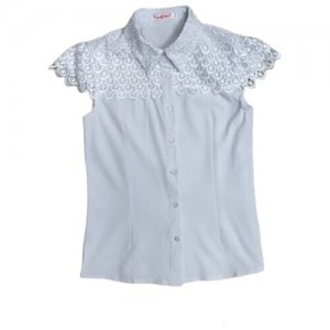 Блузка белая для девочки (140-164) размер:158 7 одёжек. Цвет: белый