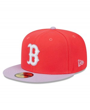 Мужская красно-лавандовая двухцветная шляпа Boston Red Sox Spring Color 59FIFTY приталенной шляпы New Era