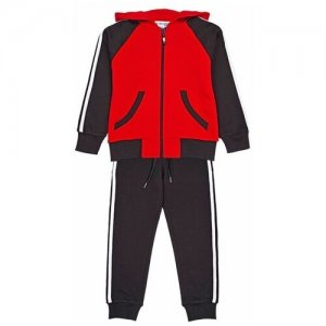 Спортивный костюм для мальчика Ciao Kids collection СК1505 черного цвета 14 лет. Цвет: красный/черный
