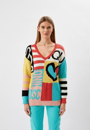 Пуловер Boutique Moschino. Цвет: разноцветный