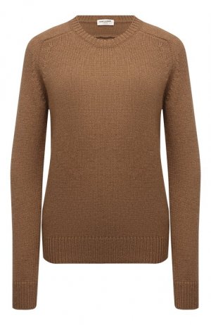 Шерстяной свитер Saint Laurent. Цвет: коричневый