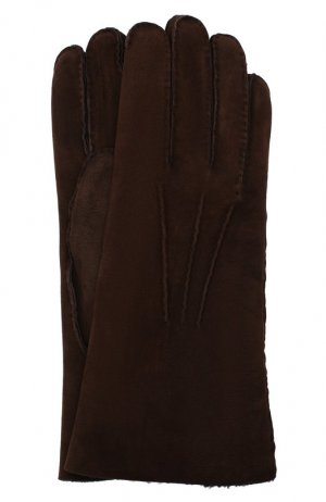 Замшевые перчатки Loro Piana. Цвет: коричневый
