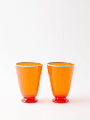 Набор из двух стаканов радуга. , оранжевый La DoubleJ