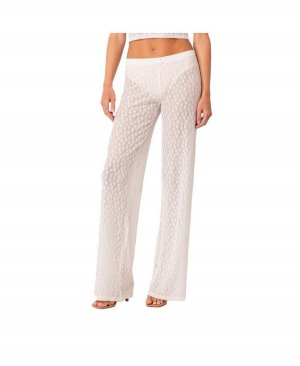 Женские прозрачные расклешенные брюки Starstruck , белый Edikted