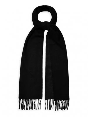 Двусторонний шерстяной шарф, черный Eton