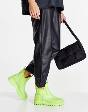 Лаймово-зеленые резиновые ботинки челси -Зеленый цвет Calvin Klein Jeans