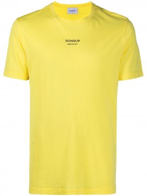 Футболка с короткими рукавами и логотипом Dondup. Цвет: желтый
