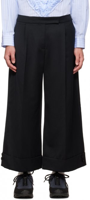 Эксклюзивные черные широкие брюки SSENSE Simone Rocha